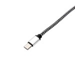 3FT Braided Aluminum USB Android Data Cable Silver