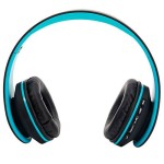 HY-811 Foldable FM Stereo MP3 Player Wired Bluetooth Headset Black Blue