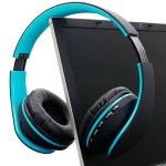 HY-811 Foldable FM Stereo MP3 Player Wired Bluetooth Headset Black Blue