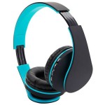 HY-811 Foldable FM Stereo MP3 Player Wired Bluetooth Headset Black Blue