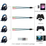 PS4 Gaming Headphones With Microphone Dazzle Lights Glow Game Music Headset