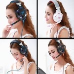 PS4 Gaming Headphones With Microphone Dazzle Lights Glow Game Music Headset