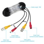 32ft(10m) BNC Video Power Siamese Cable for Surveillance Camera DVR Kit